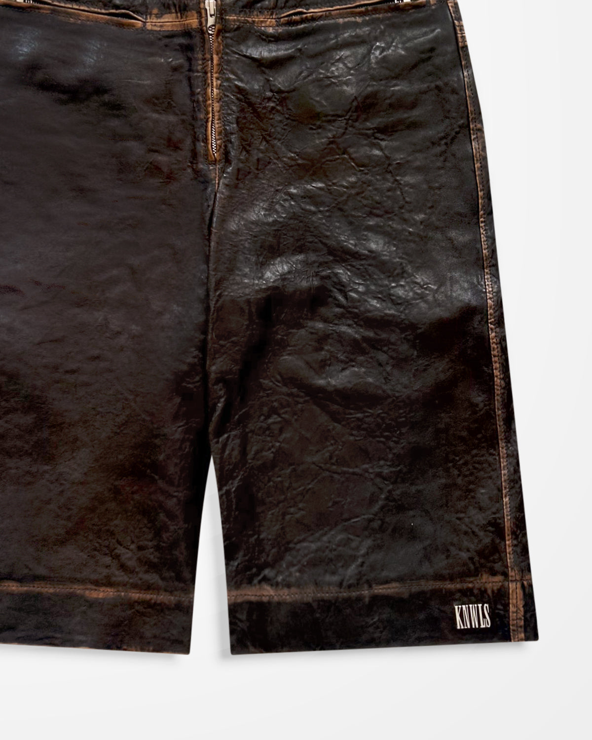 KNWLS, AW24 SLK Leather Shorts