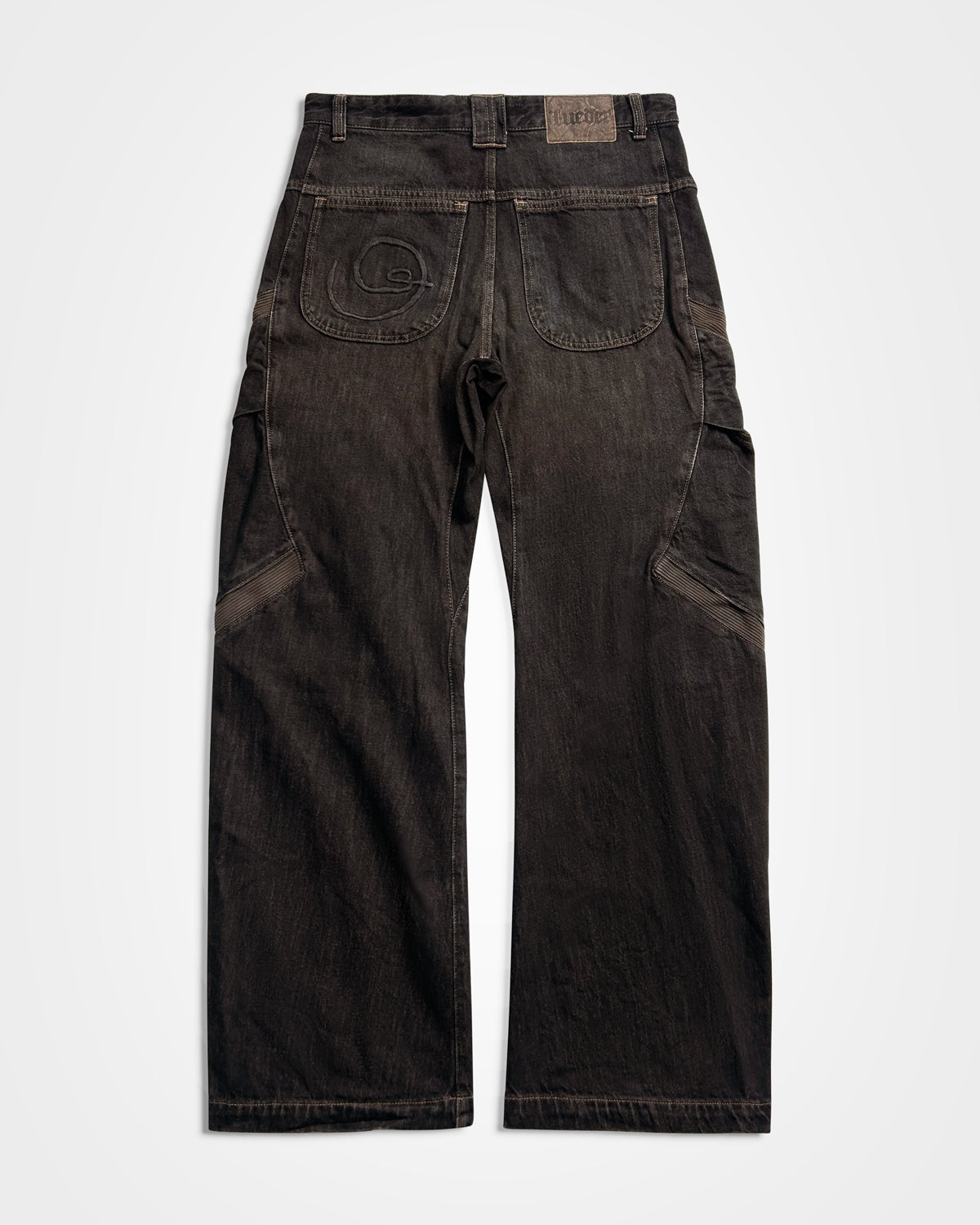 Lueder x Pull and Bear, Faded Brown Ribbed Cargo Jeans