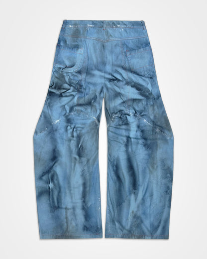 Lueder, AW24 Engineered Flare Acid Indigo