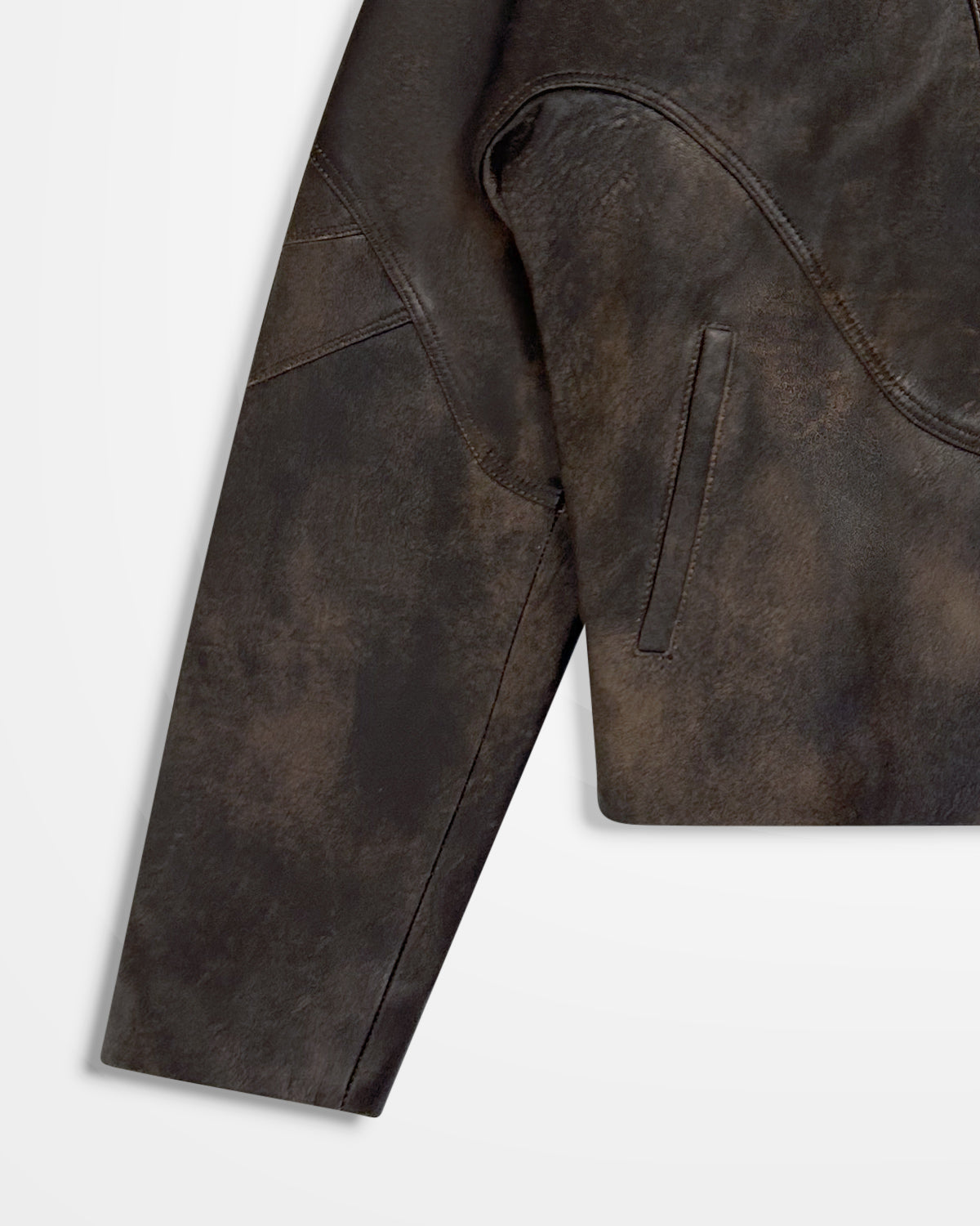 Lueder, SS25 Distressed Leather Ranger Jacket