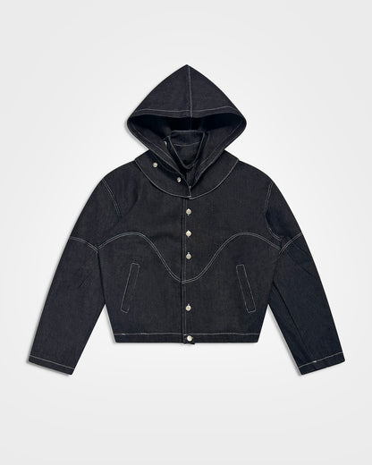 Lueder, SS25 Raw Denim Hooded Ranger Jacket