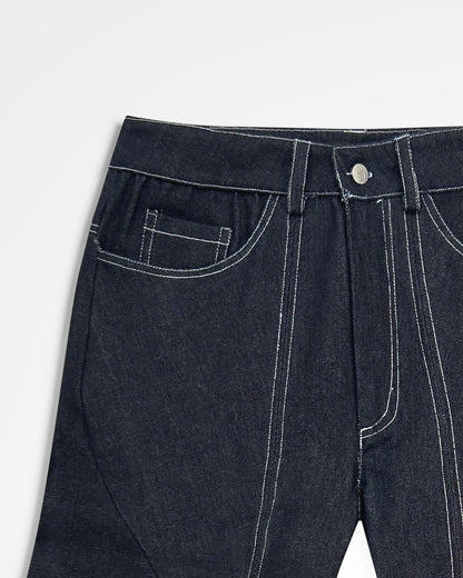Lueder, SS25 Raw Denim Enginnered Flare