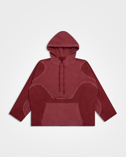Lueder, SS25 Washed Red Armour Hoodie