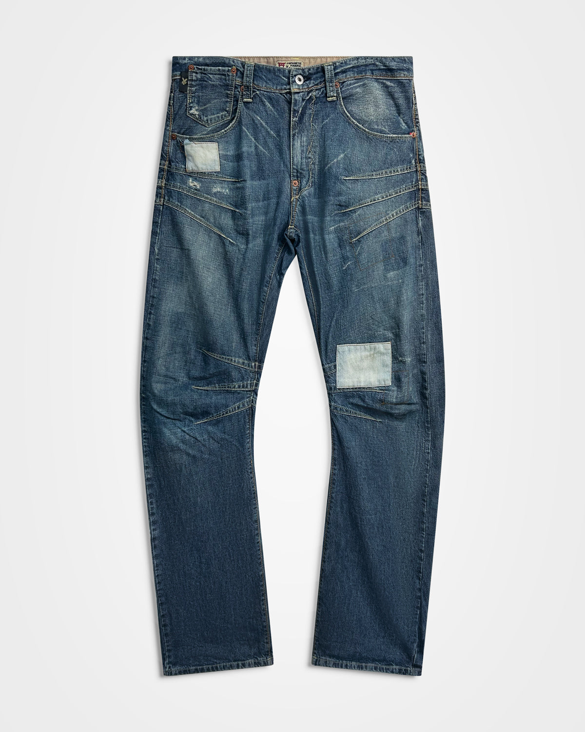 Michiko Koshino, Yen Jeans Multi-Dart Patched Jeans