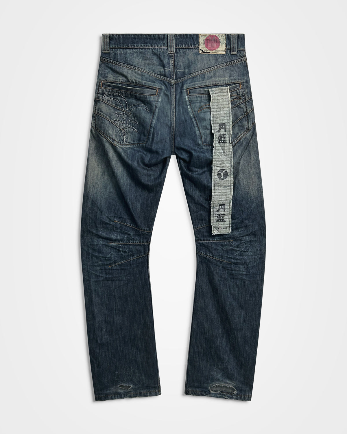 Michiko Koshino, Multi-Dart Scroll Tag Jeans