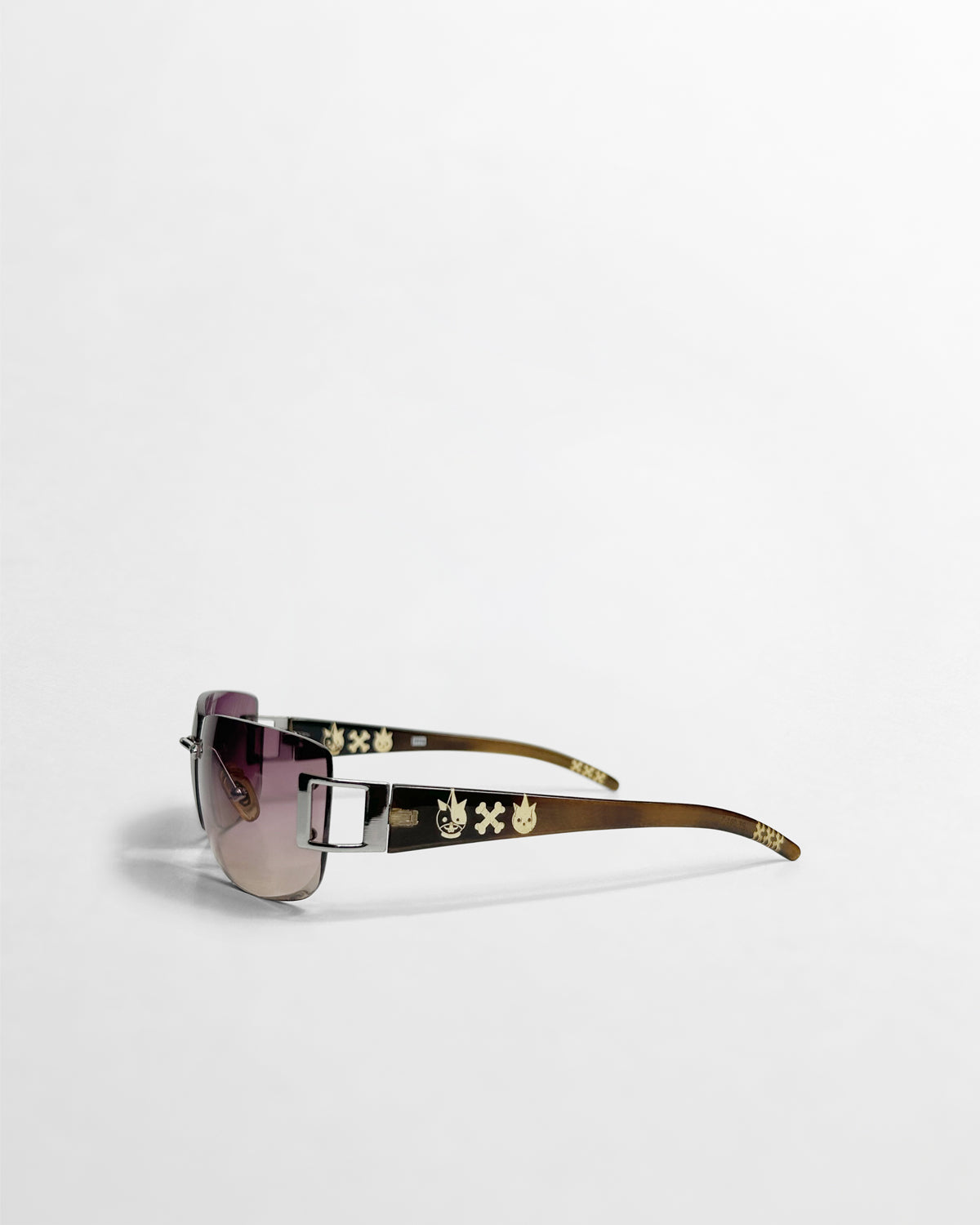 PPFM, Rimless Purple-Tint Sunglasses