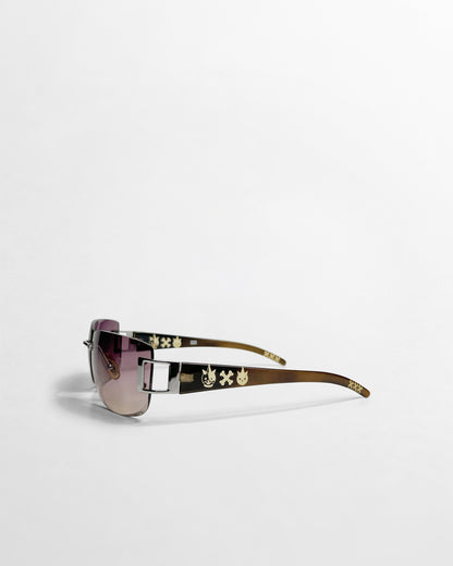 PPFM, Rimless Purple-Tint Sunglasses