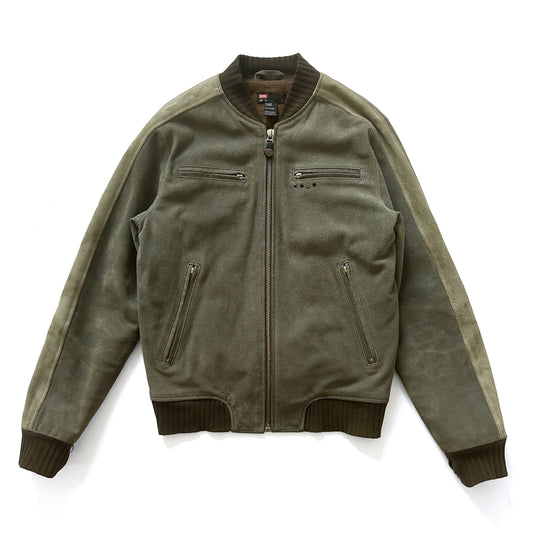 Diesel, Suede Fitted Bomber Jacket