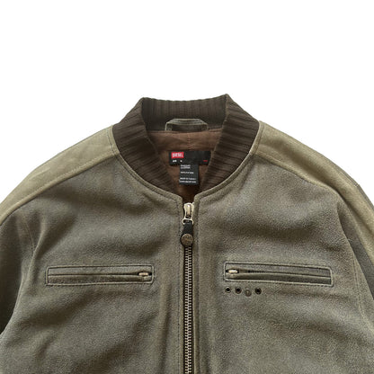 Diesel, Suede Fitted Bomber Jacket