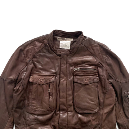 Katharine Hamnett, 9 Pocket Leather Moto Jacket