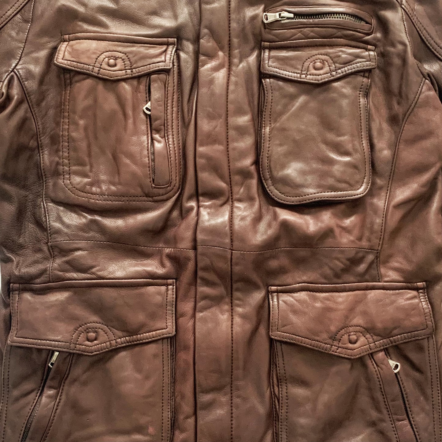 Katharine Hamnett, 9 Pocket Leather Moto Jacket