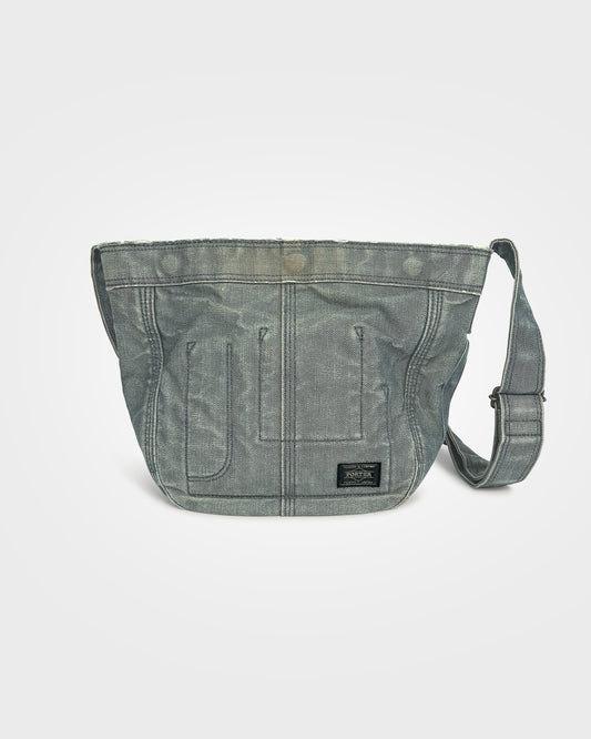 Porter, Acid-Wash Denim Side Bag