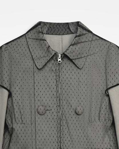 Undercover, SS02 Layered Tulle Double Breasted Trench Coat