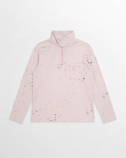 Undercover, SS02 Splattered Zipper Long-Sleeve Polo Top