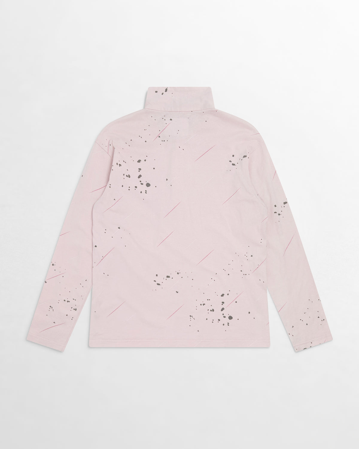 Undercover, SS02 Splattered Zipper Long-Sleeve Polo Top