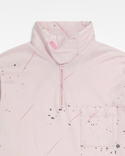 Undercover, SS02 Splattered Zipper Long-Sleeve Polo Top