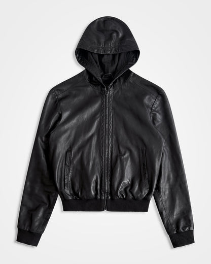Y3 x Adidas, Chain Stitch Three Stripes Leather Jacket