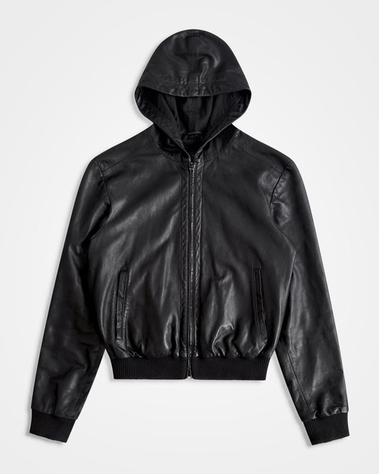 Y3 x Adidas, Chain Stitch Three Stripes Leather Jacket