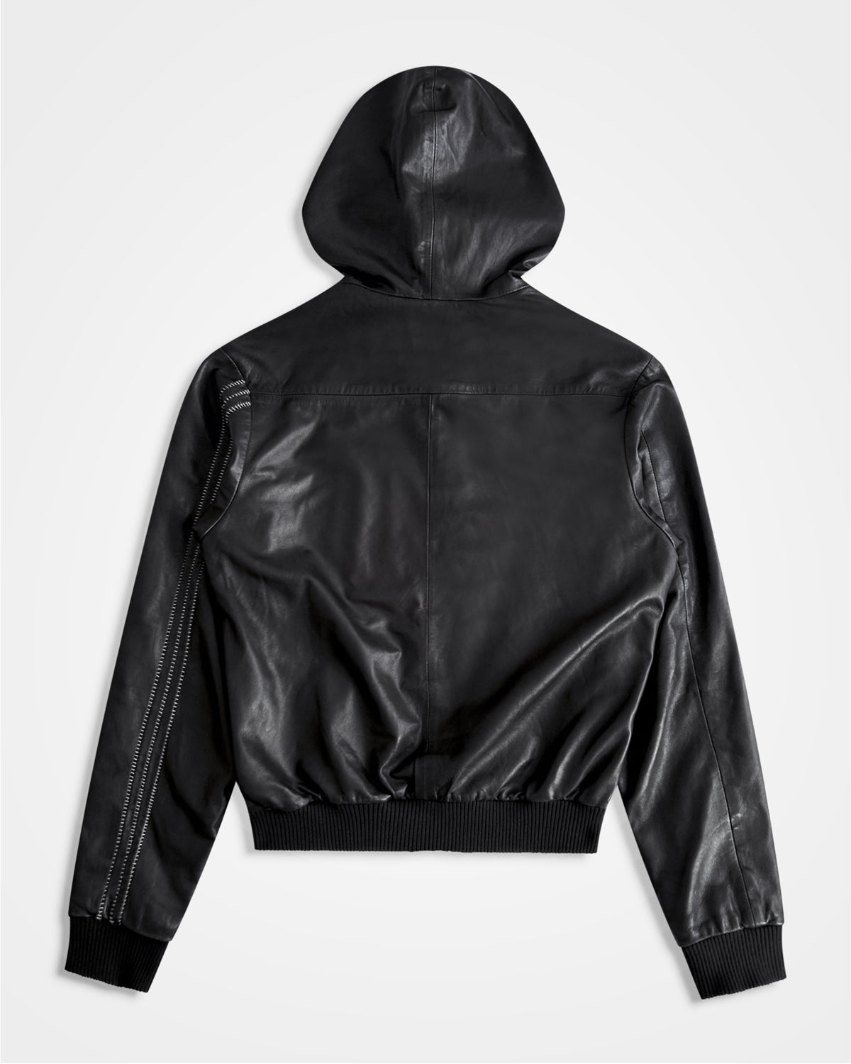 Y3 x Adidas, Chain Stitch Three Stripes Leather Jacket