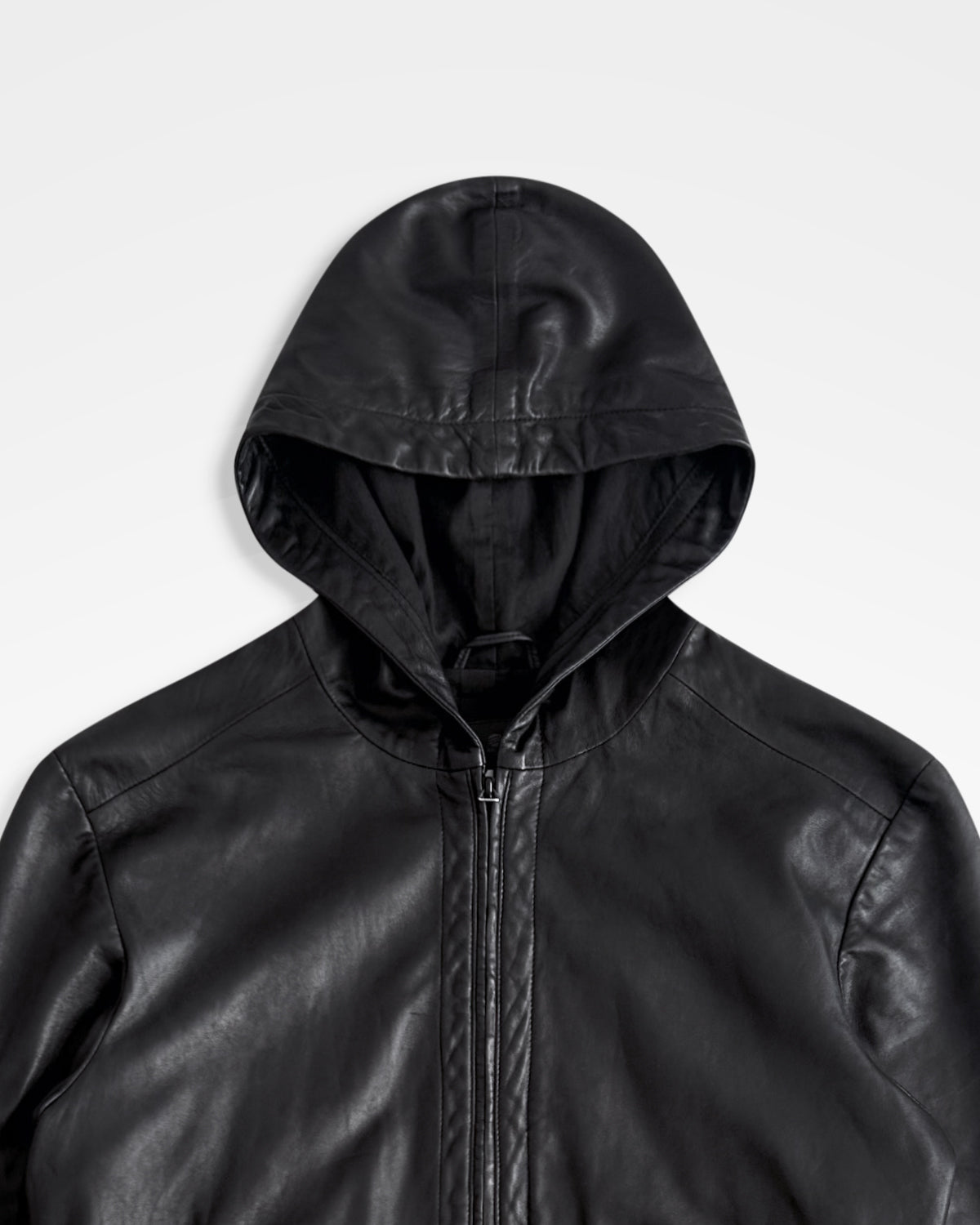 Y3 x Adidas, Chain Stitch Three Stripes Leather Jacket