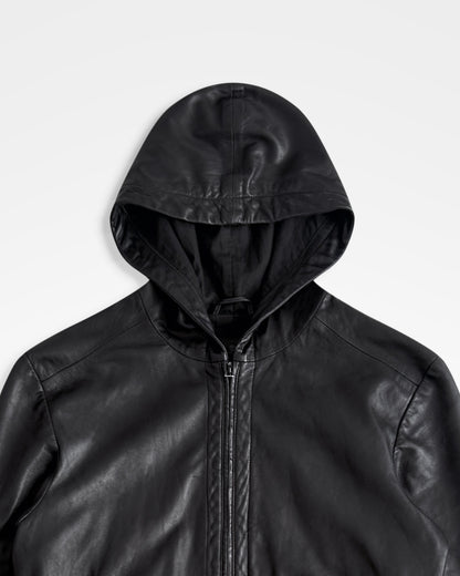 Y3 x Adidas, Chain Stitch Three Stripes Leather Jacket