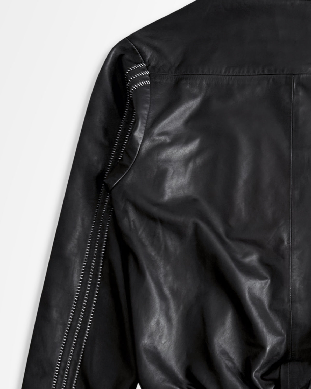 Y3 x Adidas, Chain Stitch Three Stripes Leather Jacket