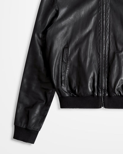 Y3 x Adidas, Chain Stitch Three Stripes Leather Jacket